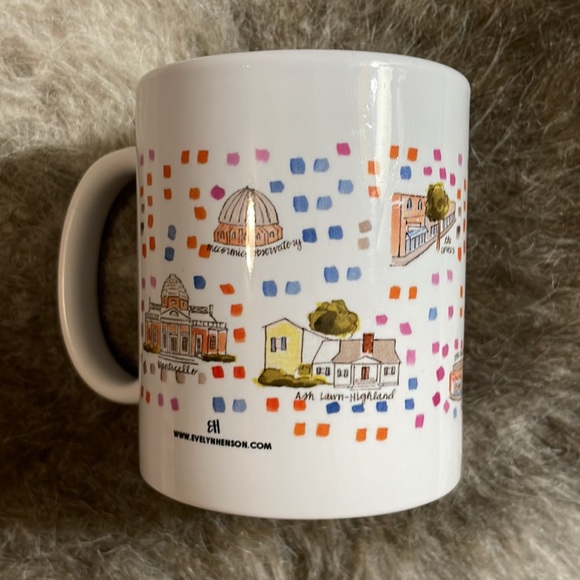 EH Evelyn Henson Charlottesville Virginia UVA University of Virginia Map Mug - Picture 9 of 13
